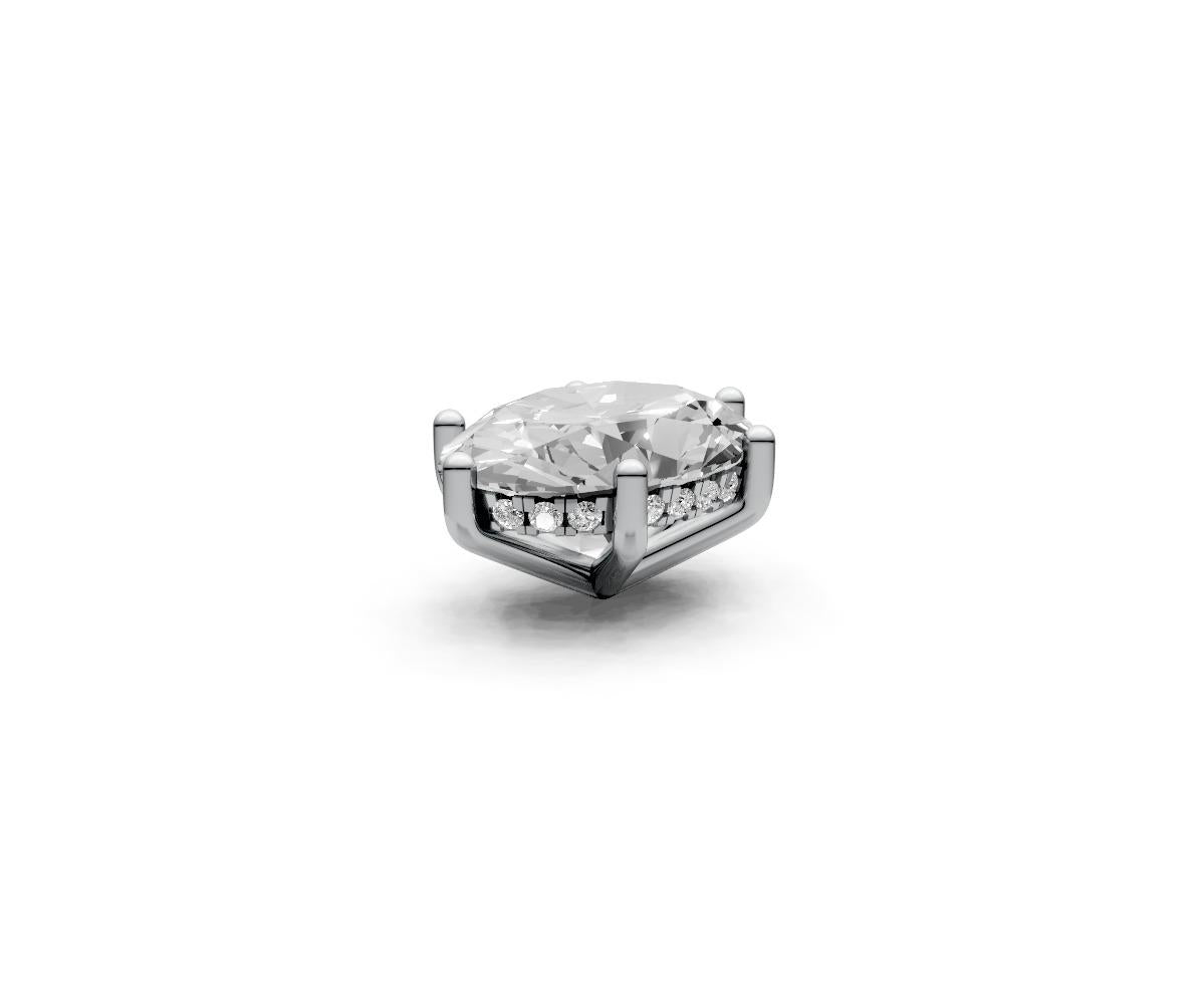 Oval 5ct Centre Setting with Hidden Halo