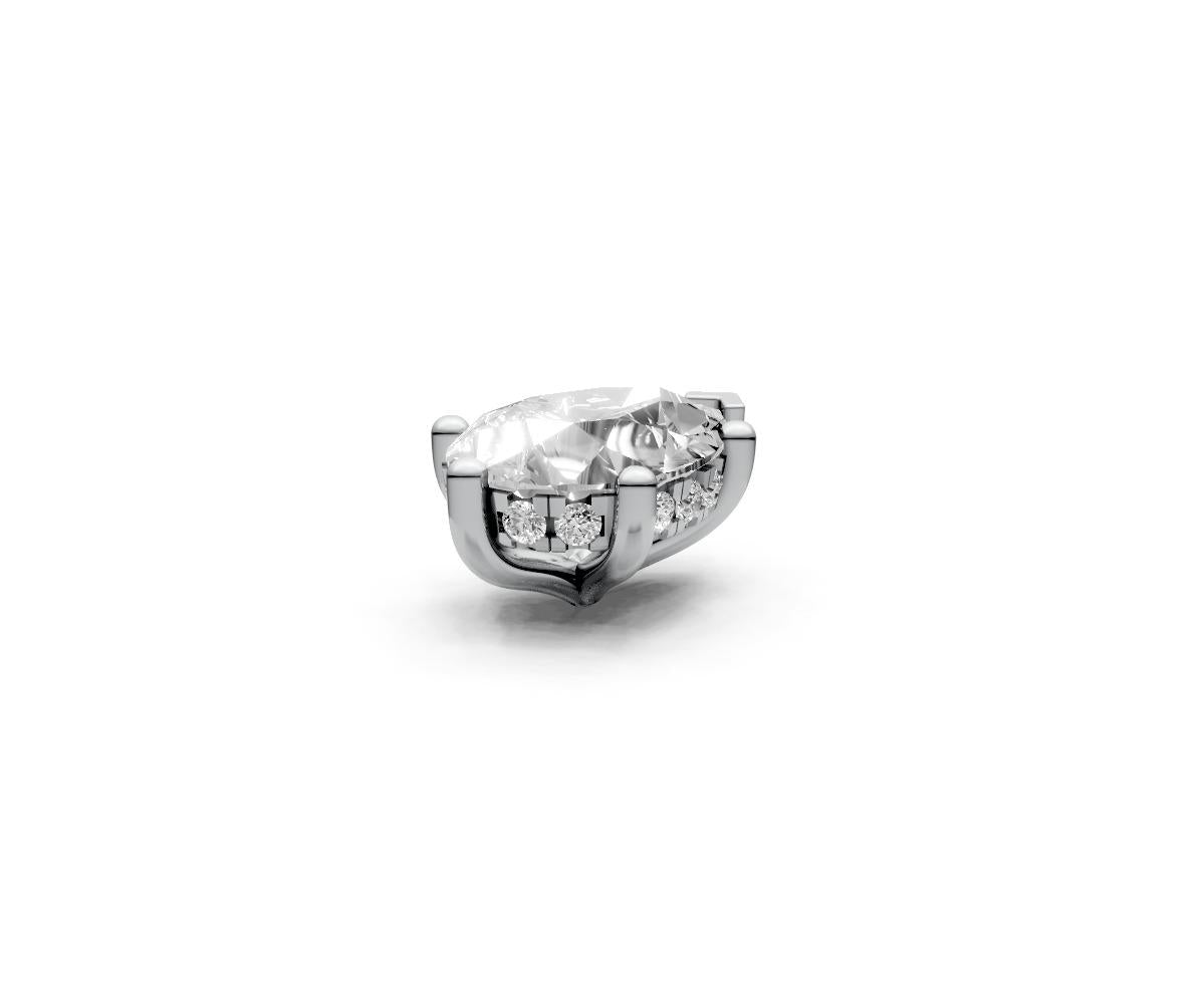 Pear 1ct Centre Setting with Hidden Halo