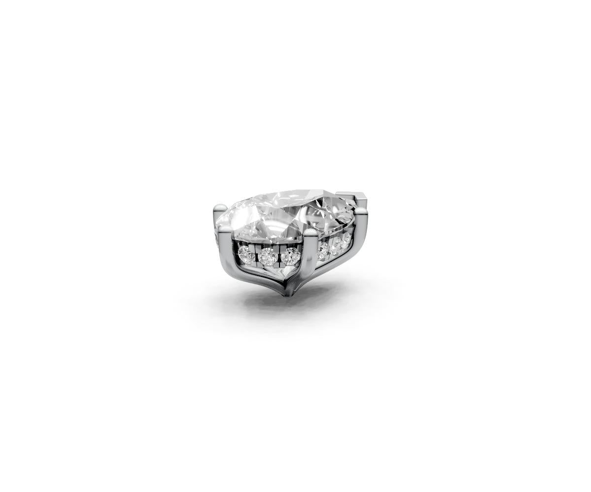 Pear 2ct Centre Setting with Hidden Halo