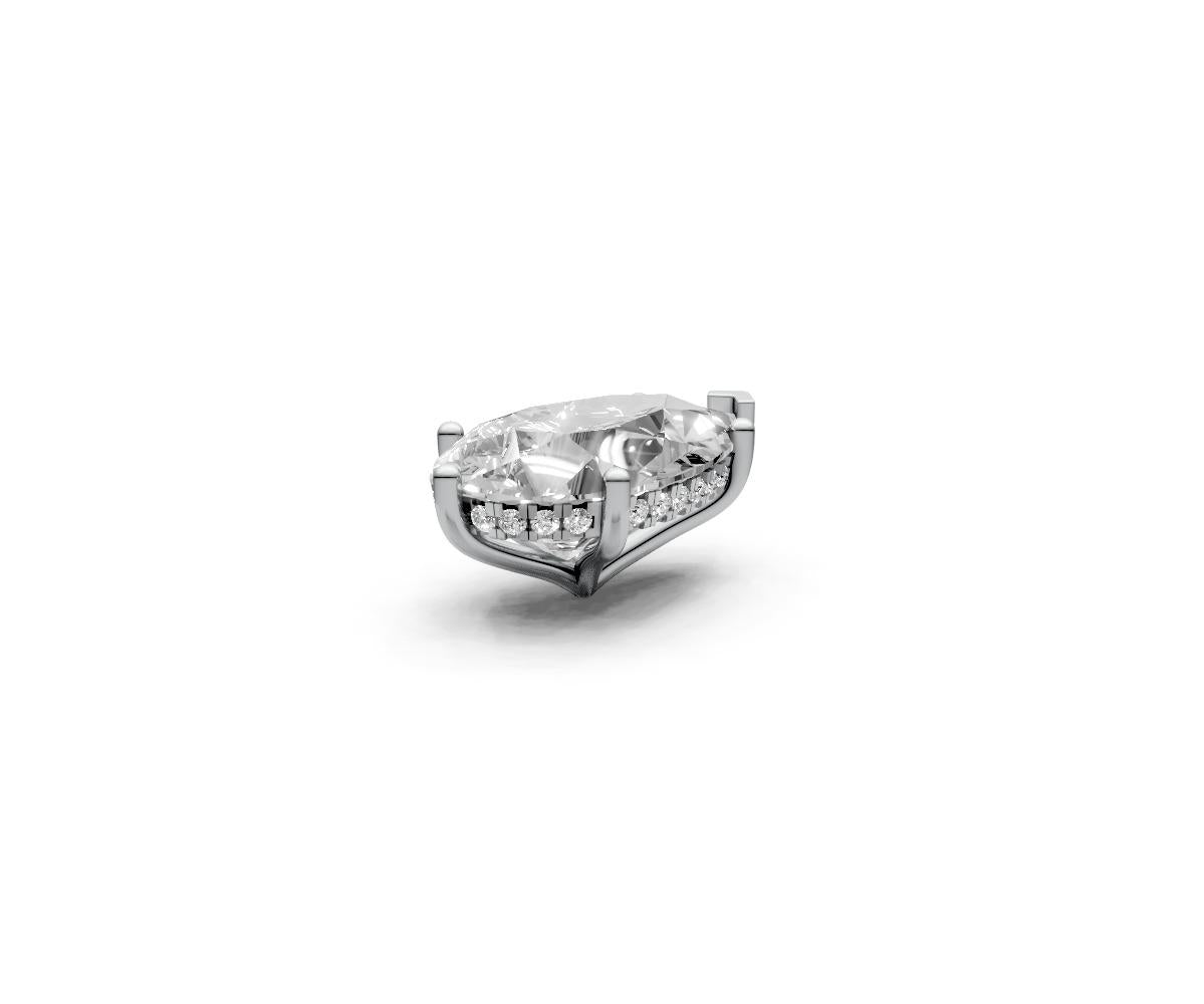 Pear 7ct Centre Setting with Hidden Halo