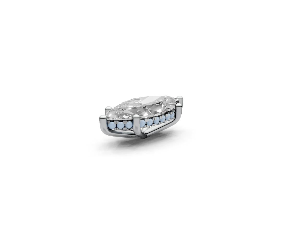 Marquise 4ct Centre Setting with Hidden Halo