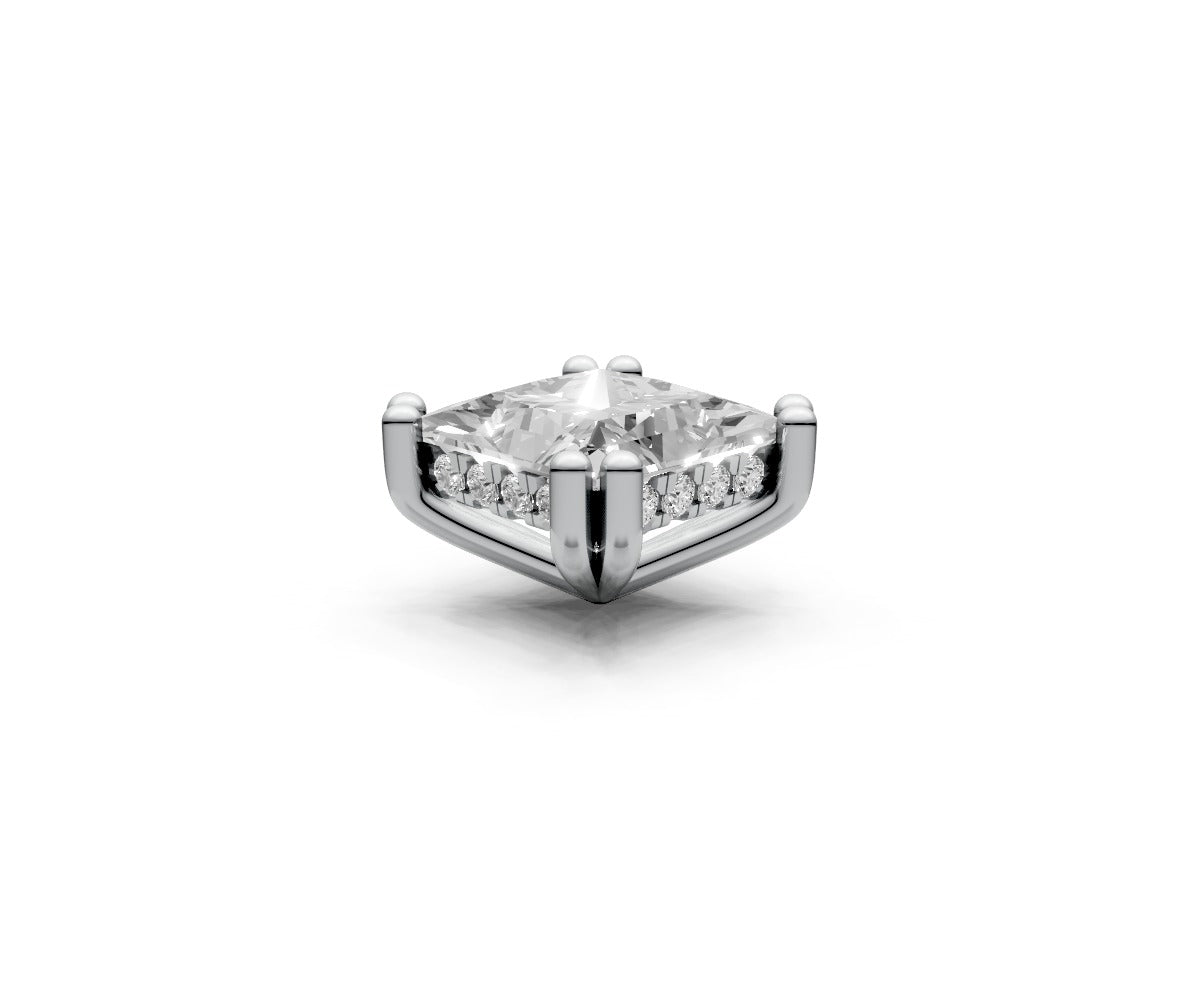 Princess 2ct Centre Setting with Hidden Halo