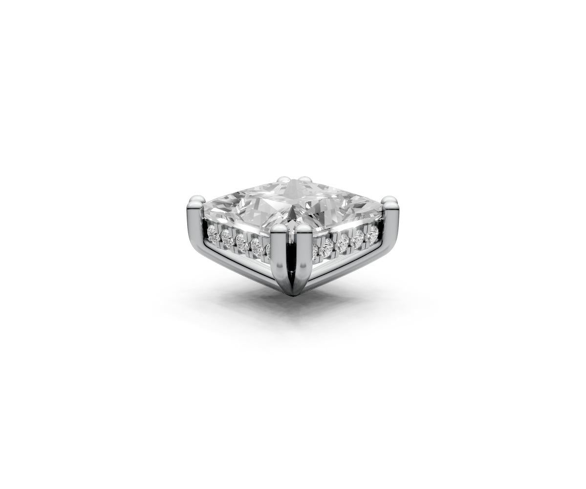 Princess 3ct Centre Setting with Hidden Halo