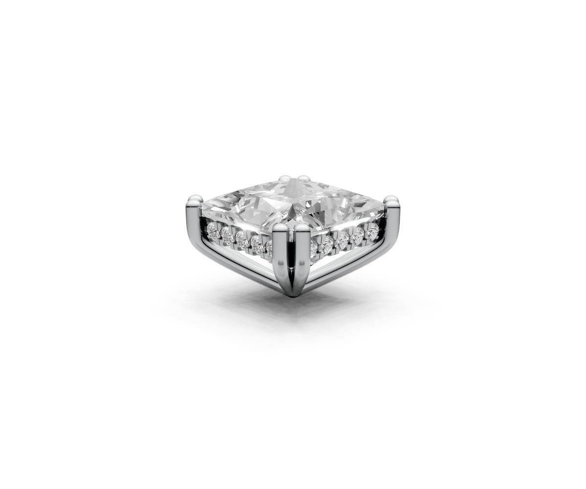 Princess 4ct Centre Setting with Hidden Halo