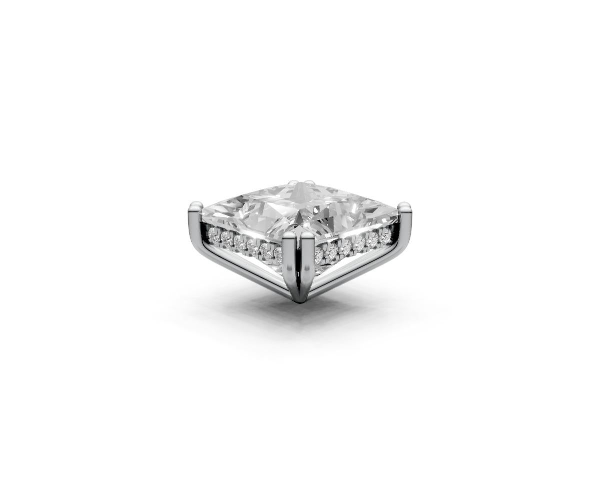 Princess 7ct Centre Setting with Hidden Halo
