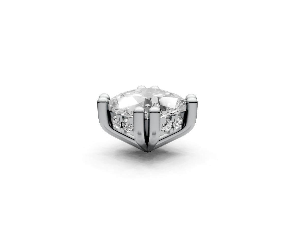 Cushion 1ct Centre Setting with Hidden Halo