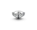 Cushion 3ct Centre Setting with Hidden Halo
