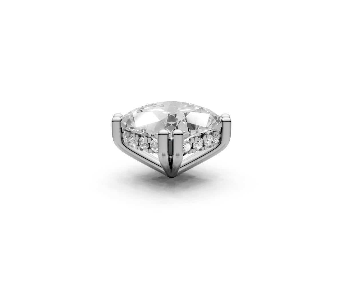 Cushion 3ct Centre Setting with Hidden Halo