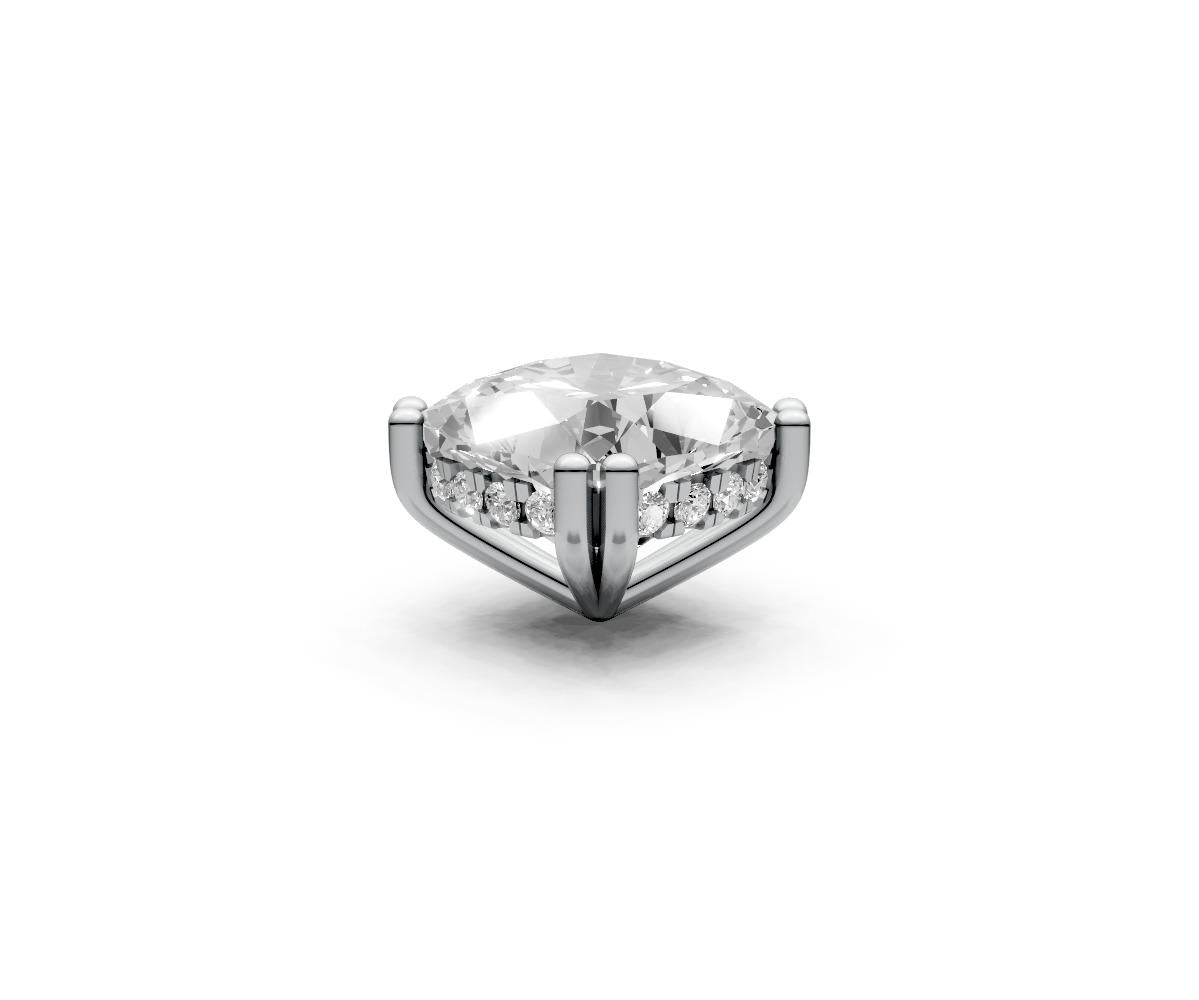 Cushion 4ct Centre Setting with Hidden Halo