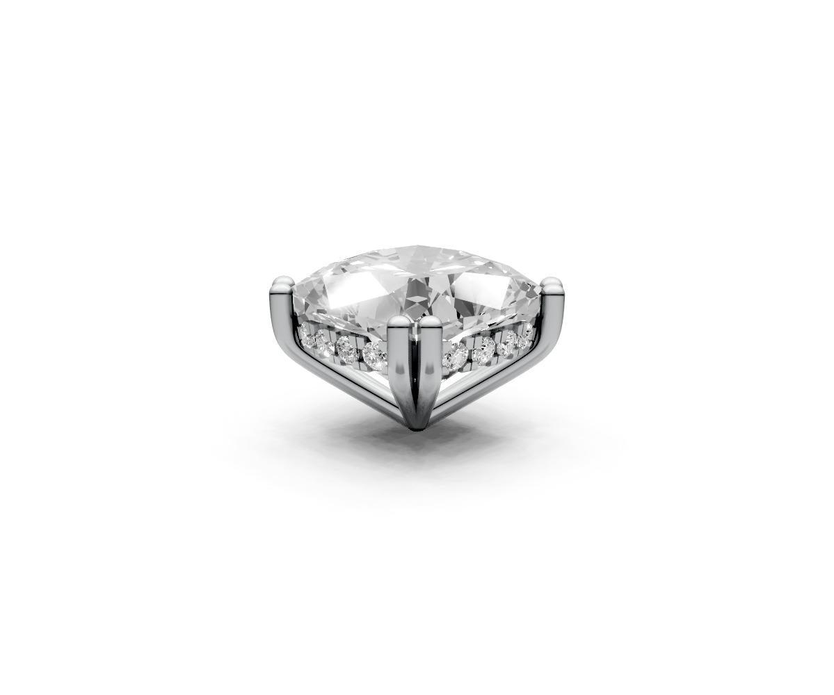 Cushion 5ct Centre Setting with Hidden Halo