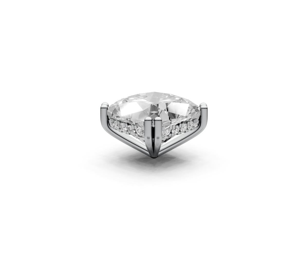 Cushion 7ct Centre Setting with Hidden Halo