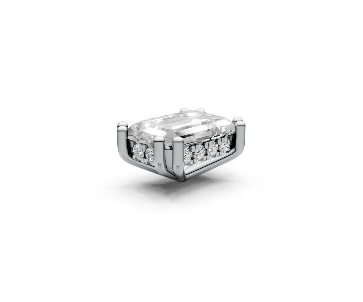 Emerald 1ct Centre Setting with Hidden Halo