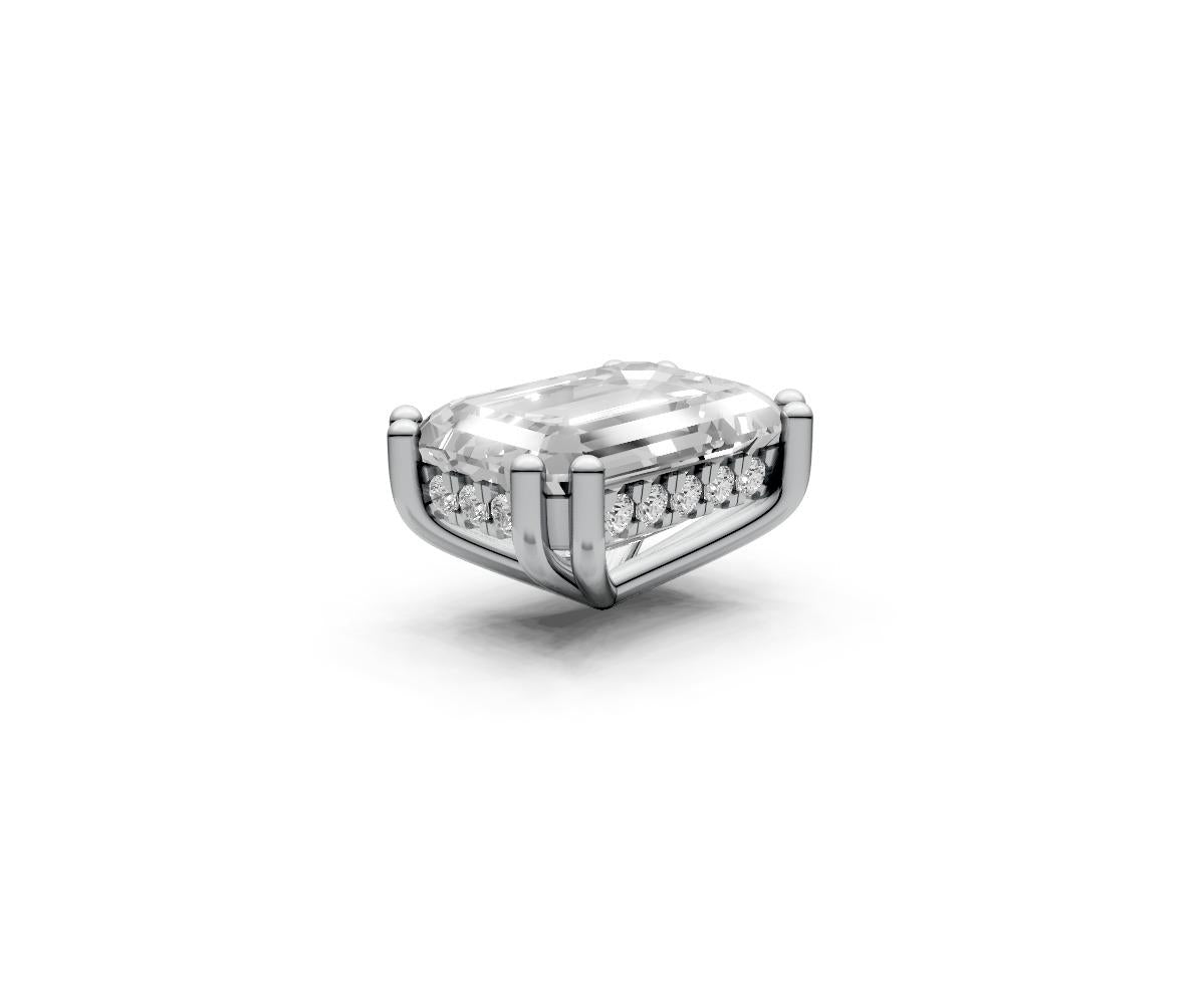 Emerald 2ct Centre Setting with Hidden Halo