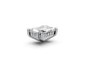 Emerald 3ct Centre Setting with Hidden Halo