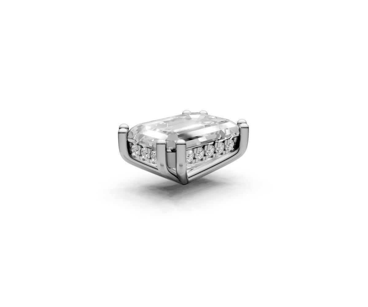 Emerald 3ct Centre Setting with Hidden Halo