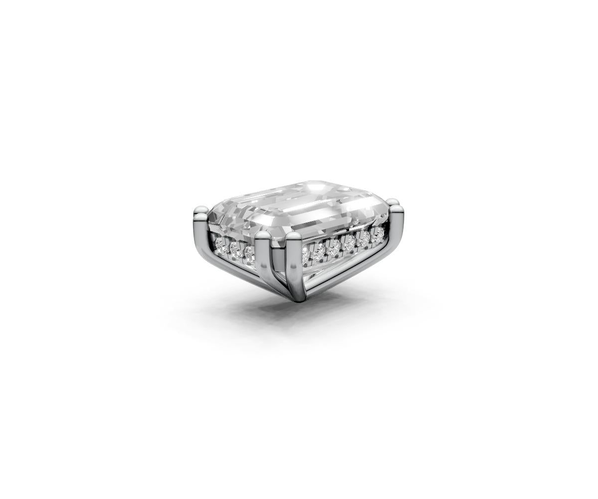 Emerald 4ct Centre Setting with Hidden Halo