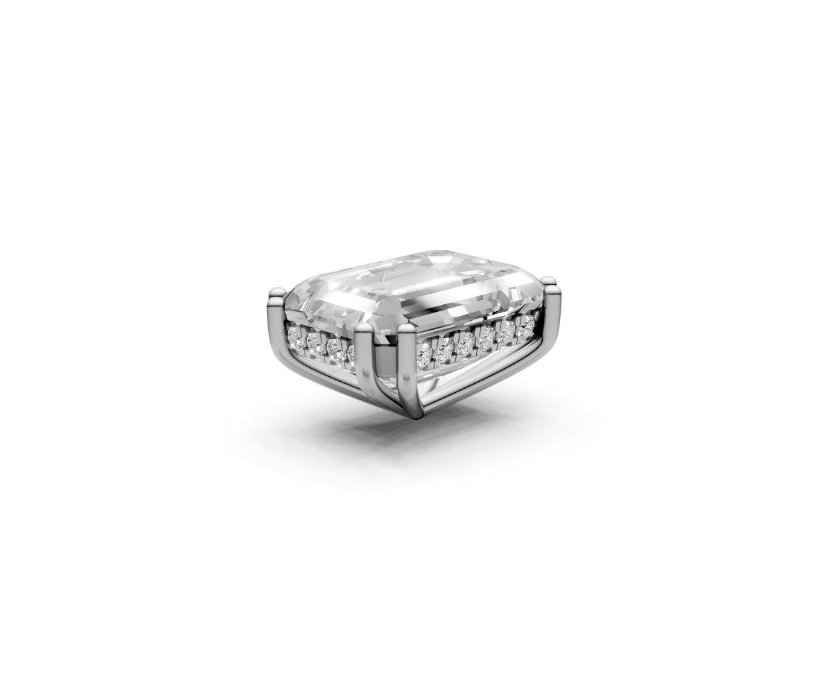 Emerald 5ct Centre Setting with Hidden Halo