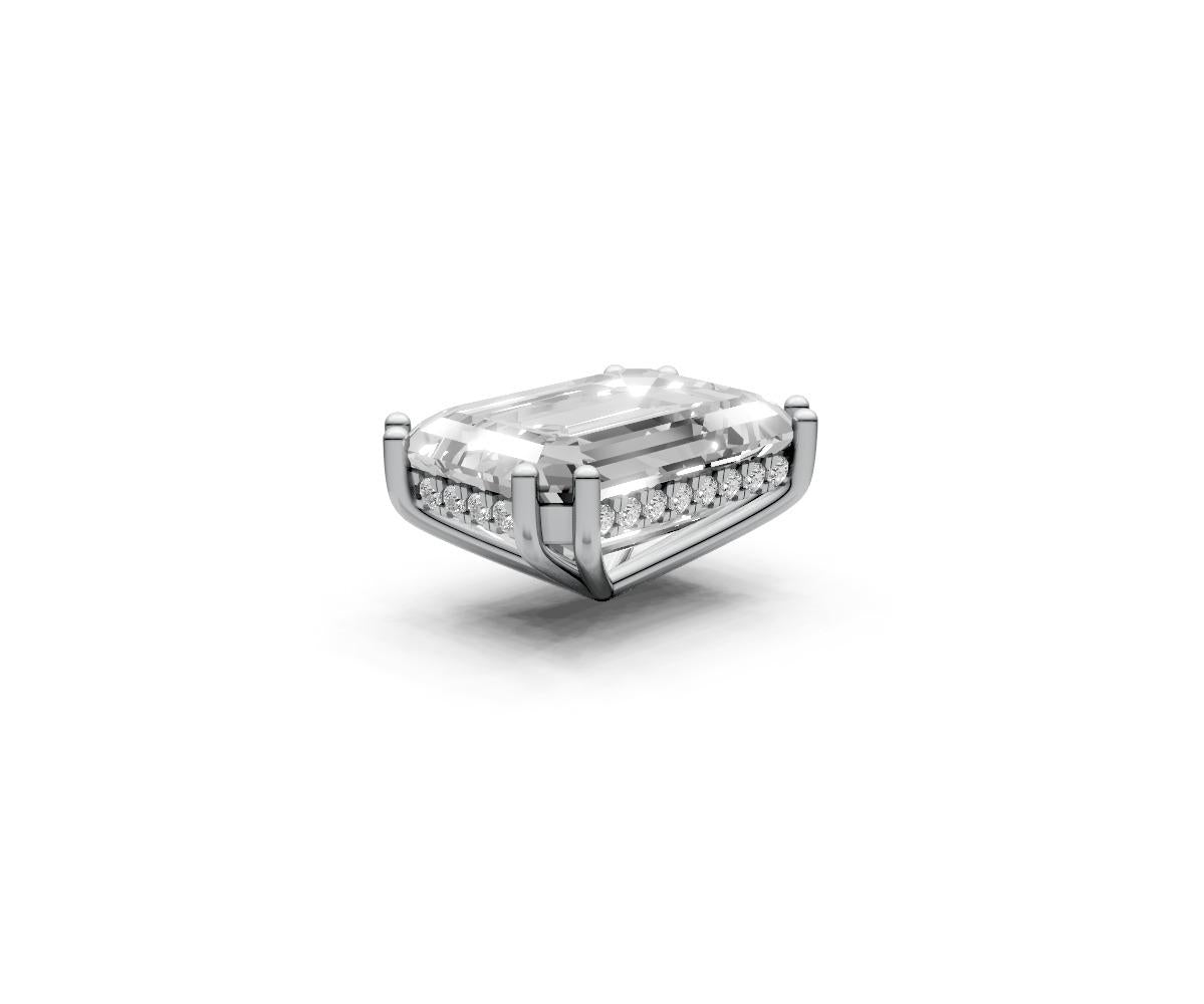Emerald 7ct Centre Setting with Hidden Halo