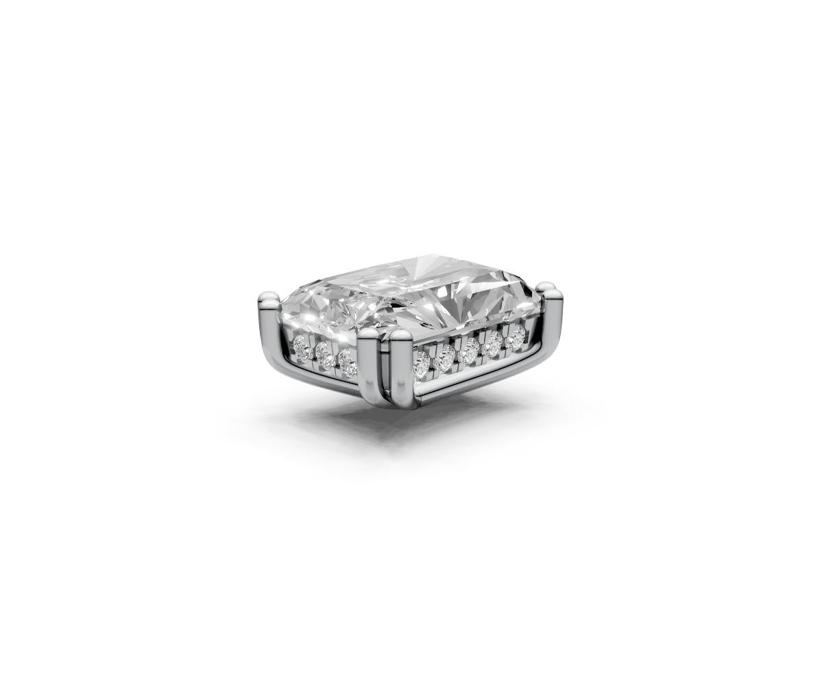 Radiant 2ct Centre Setting with Hidden Halo