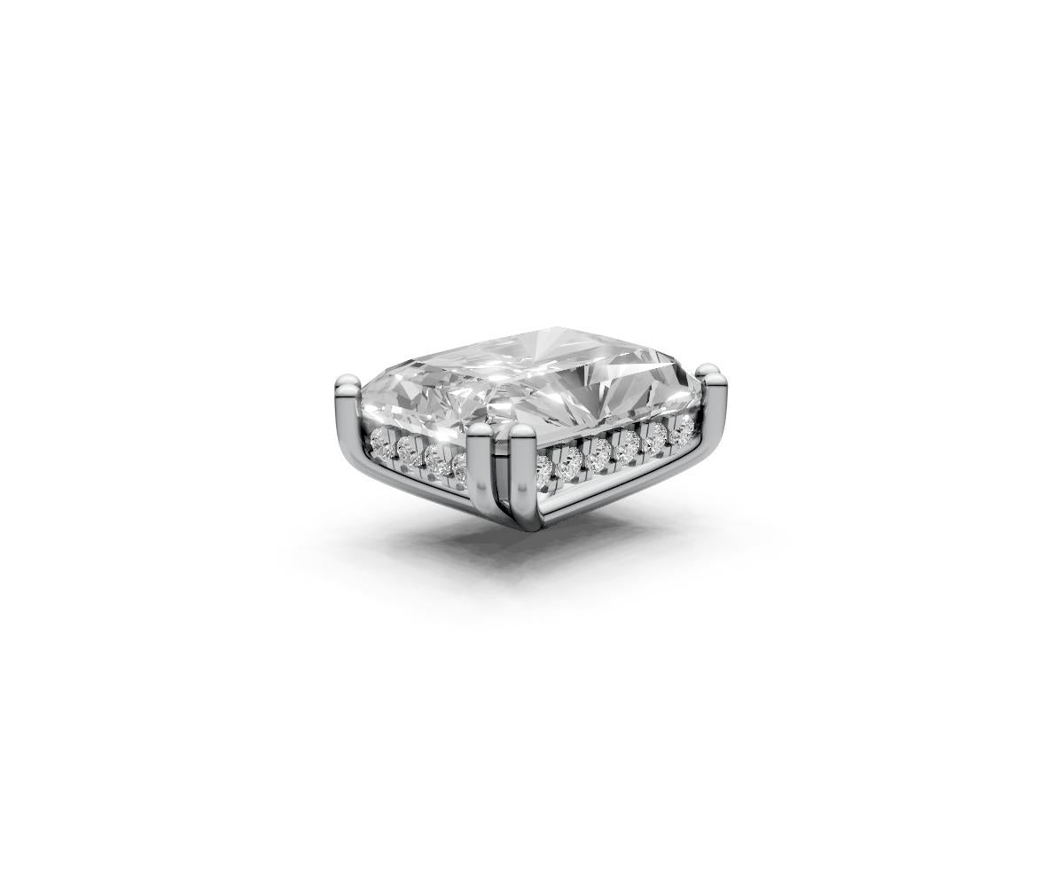 Radiant 3ct Centre Setting with Hidden Halo