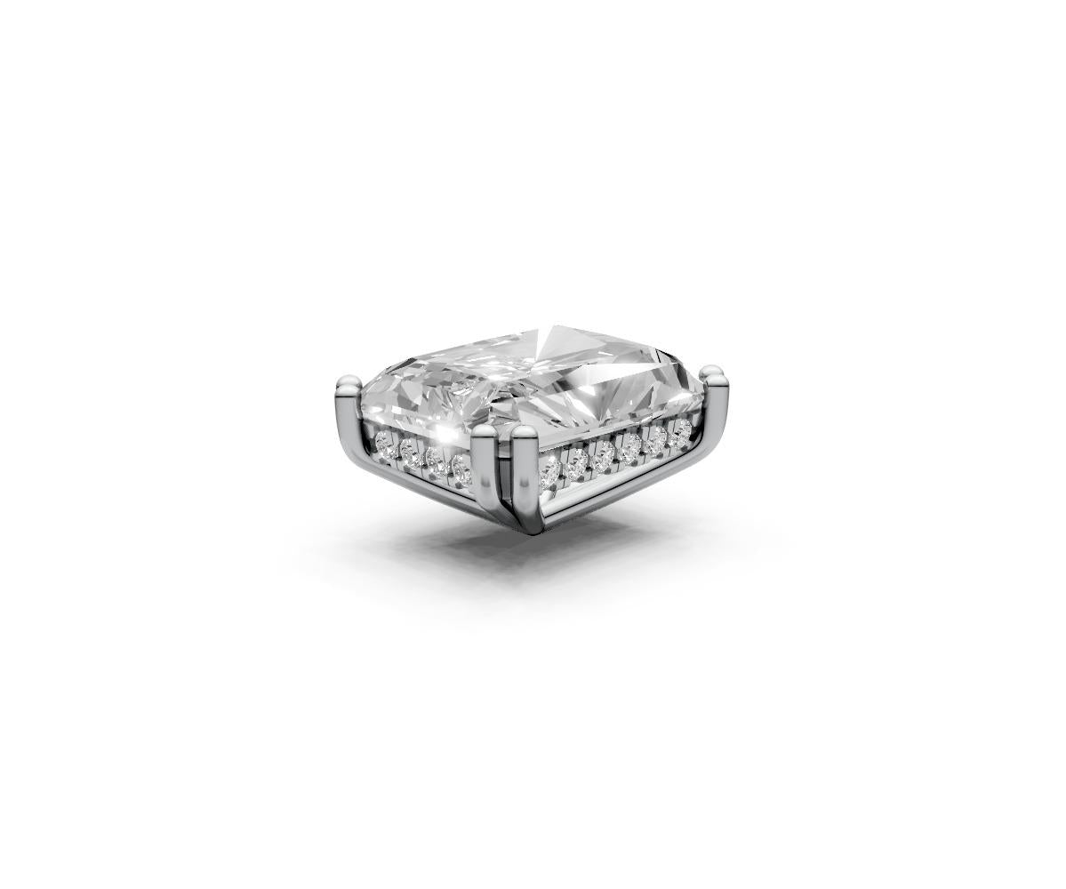 Radiant 4ct Centre Setting with Hidden Halo