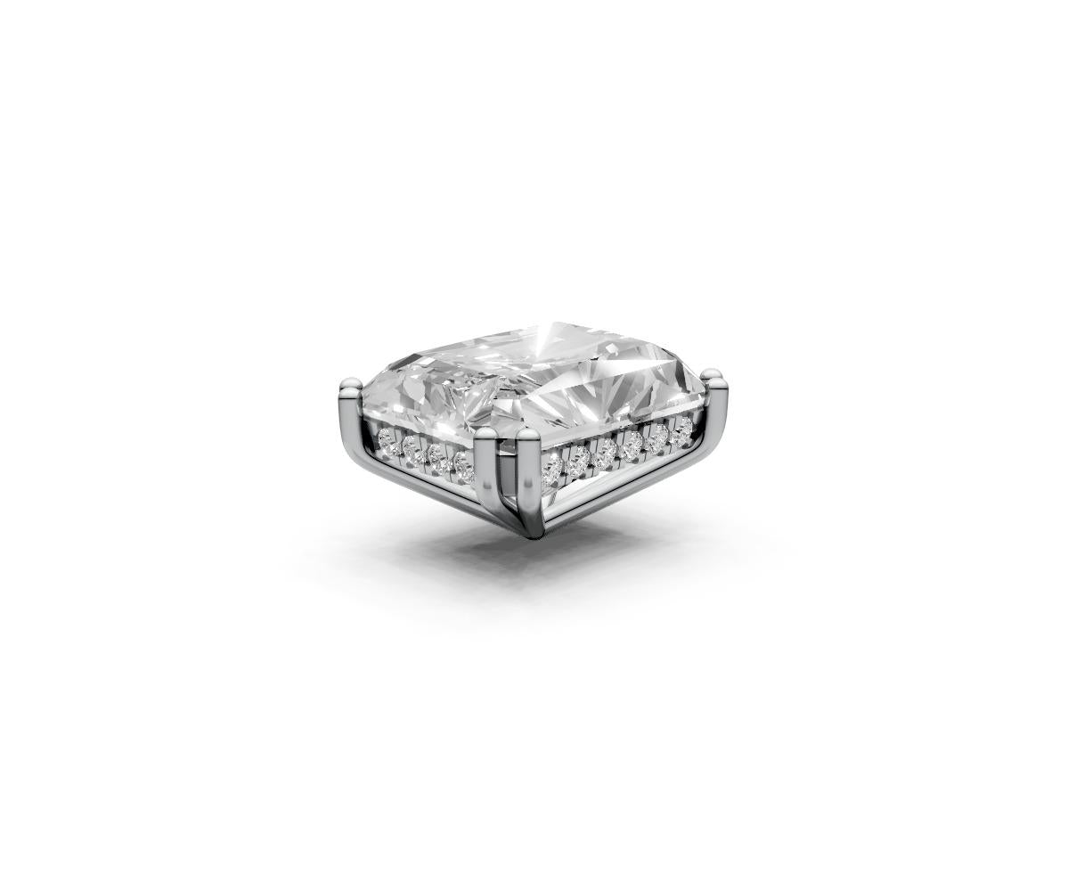 Radiant 5ct Centre Setting with Hidden Halo