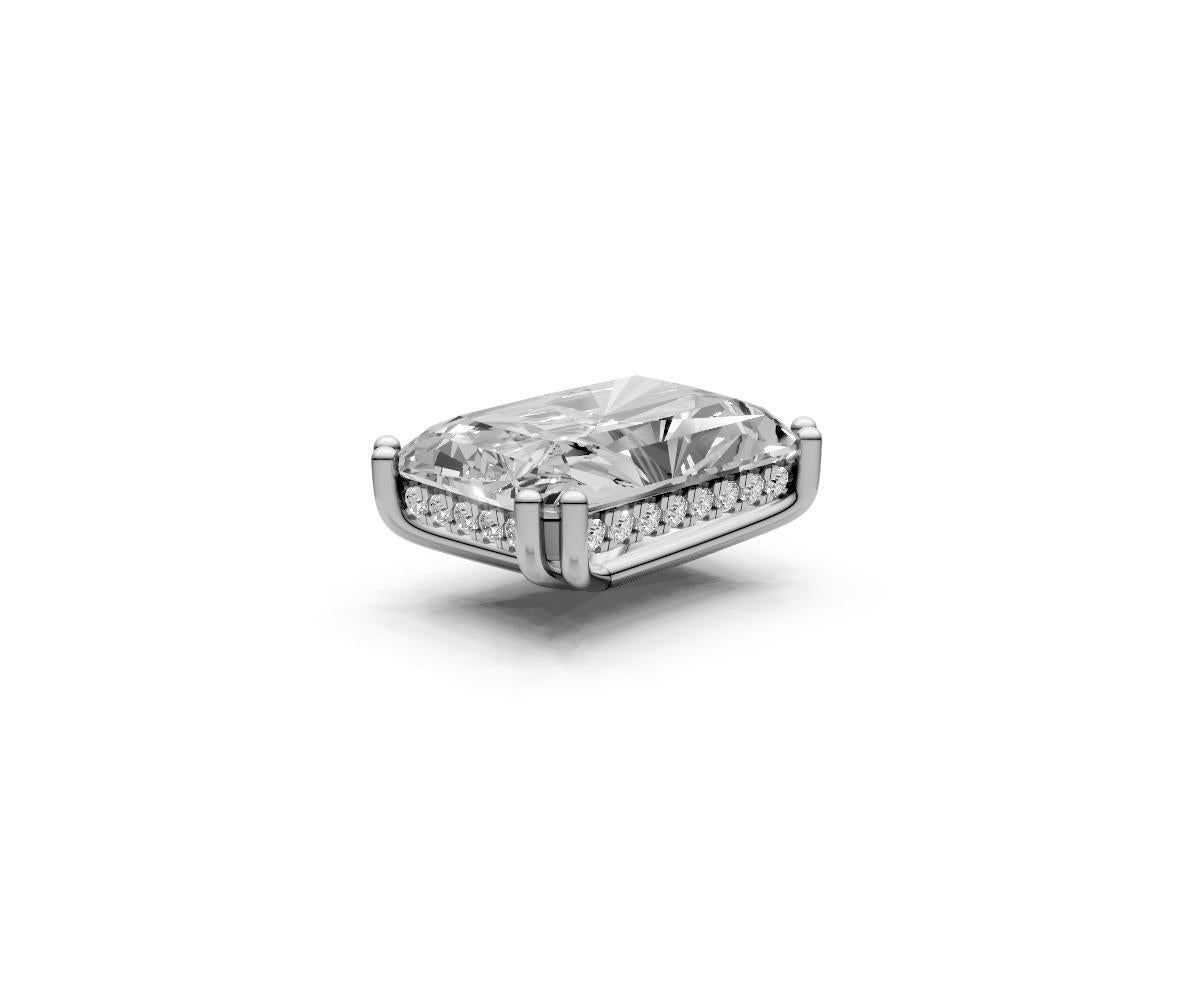 Radiant 7ct Centre Setting with Hidden Halo