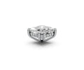 Asscher 2ct Centre Setting with Hidden Halo
