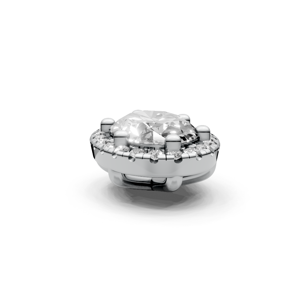 Oval 1ct Centre Setting with Halo