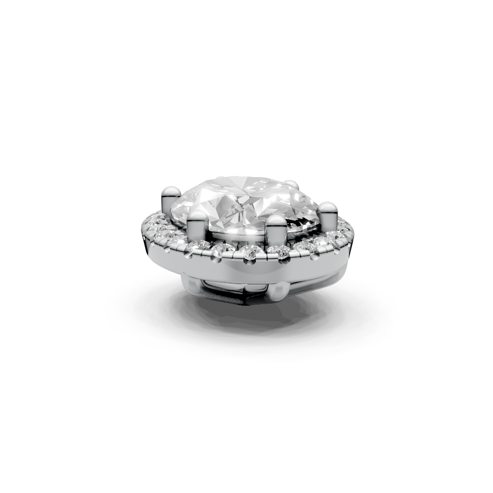 Oval 2ct Centre Setting with Halo