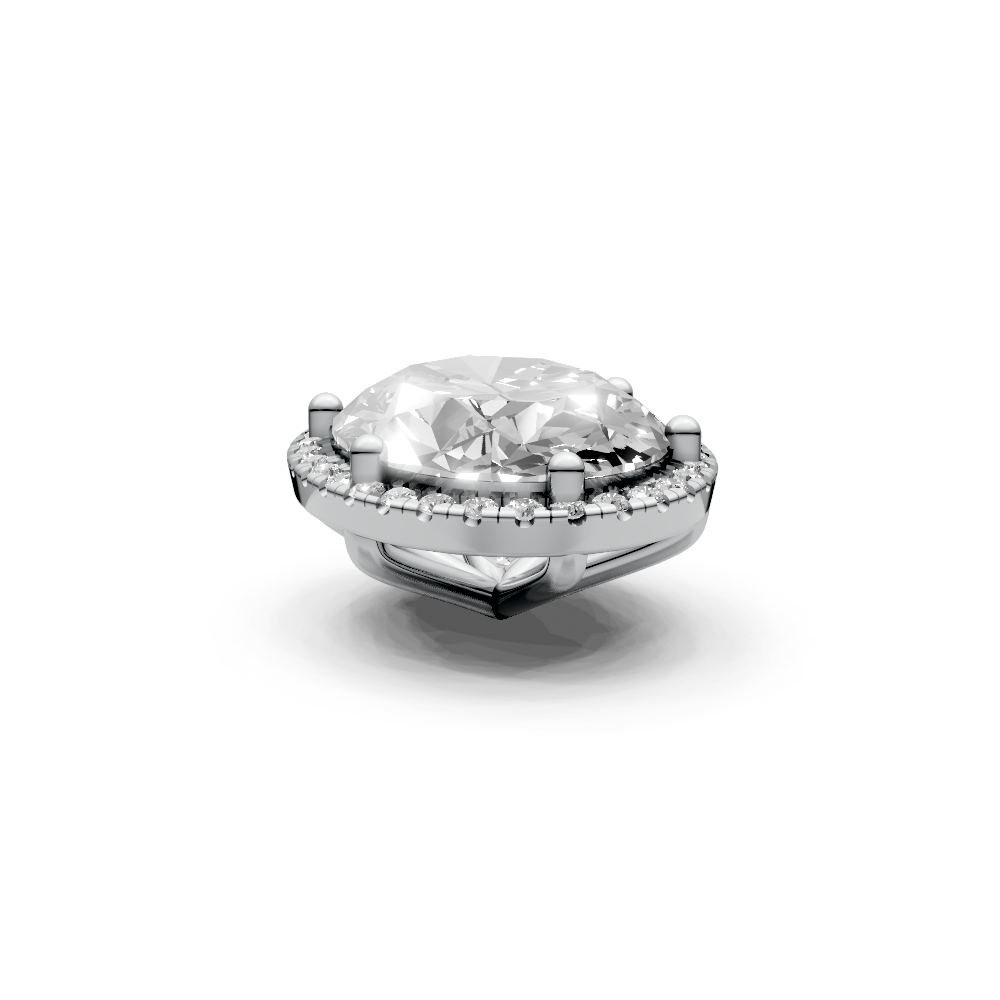Oval 7ct Centre Setting with Halo