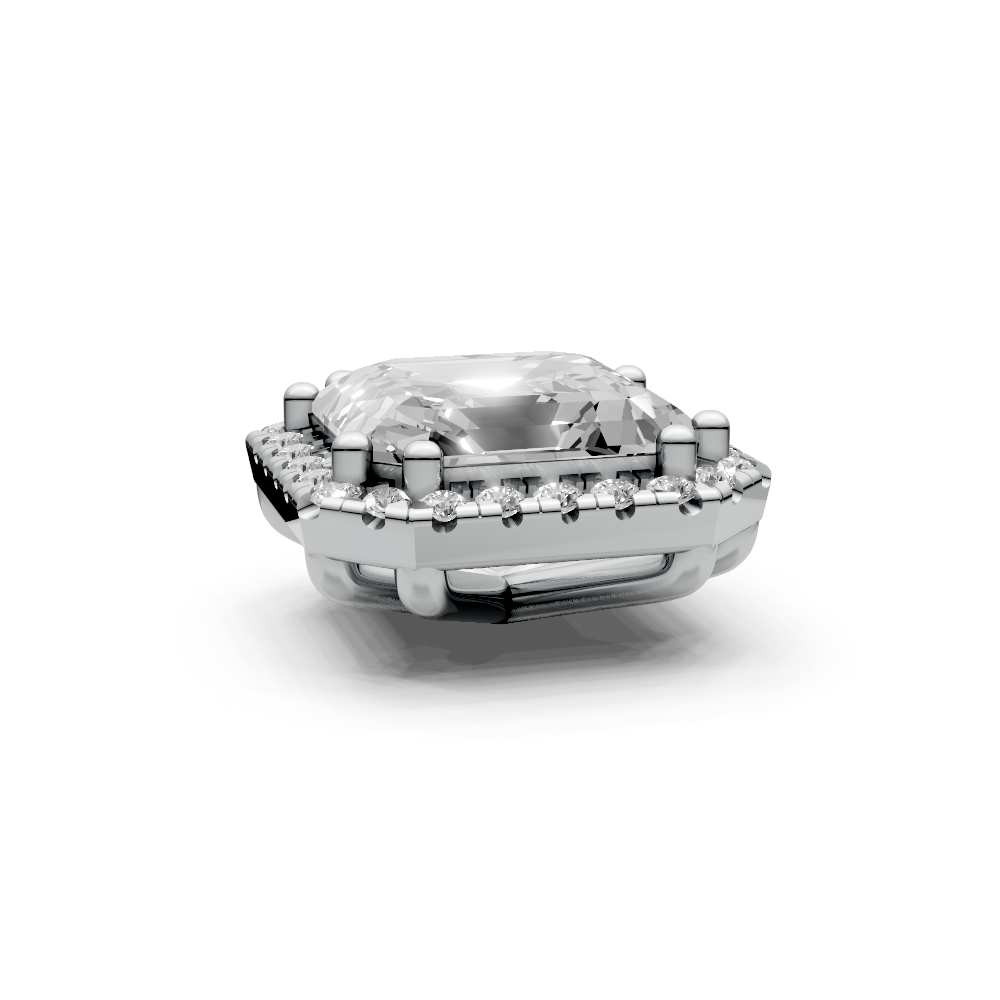 Asscher 2ct Centre Setting with Halo