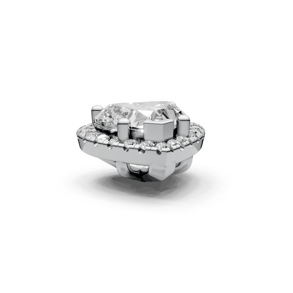 Heart 1ct Centre Setting with Halo
