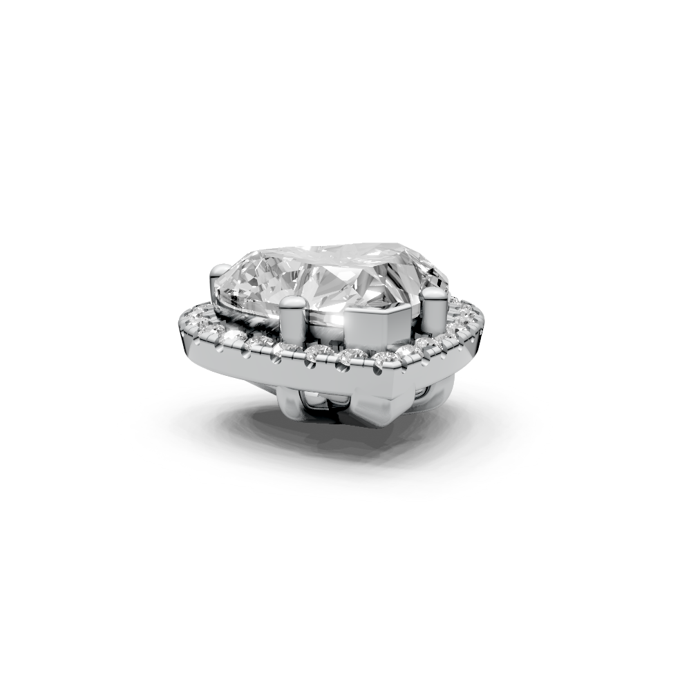 Heart 3ct Centre Setting with Halo
