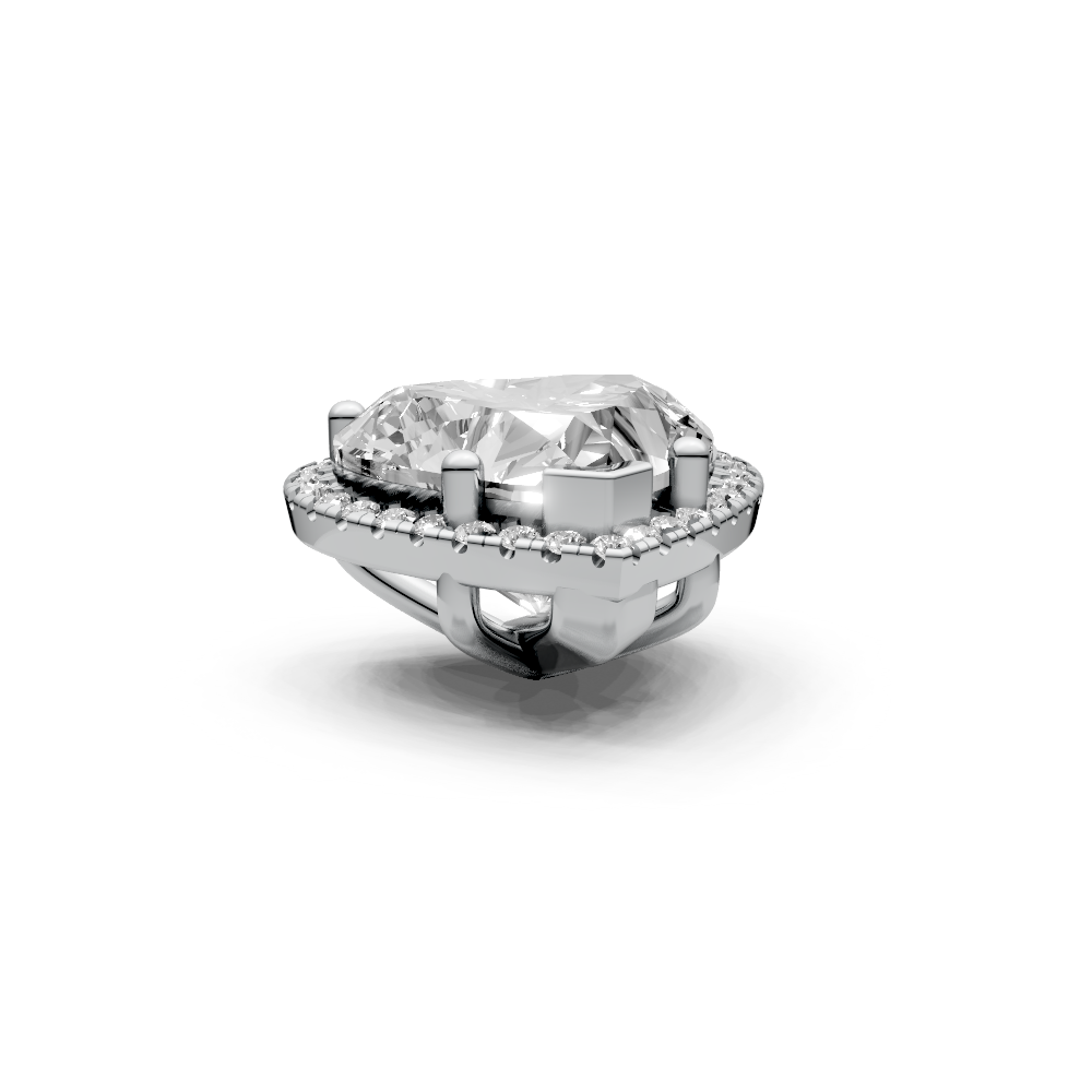 Heart 4ct Centre Setting with Halo