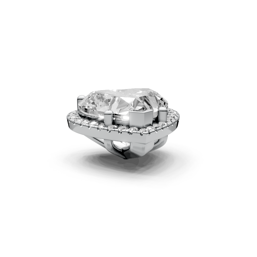 Heart 5ct Centre Setting with Halo