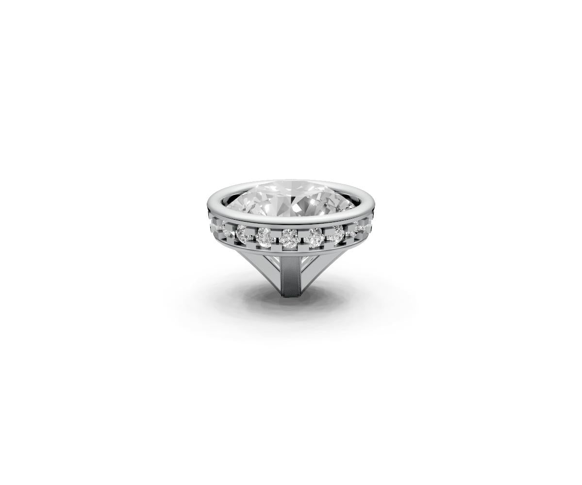 Round 1ct Centre Setting with Hidden Halo