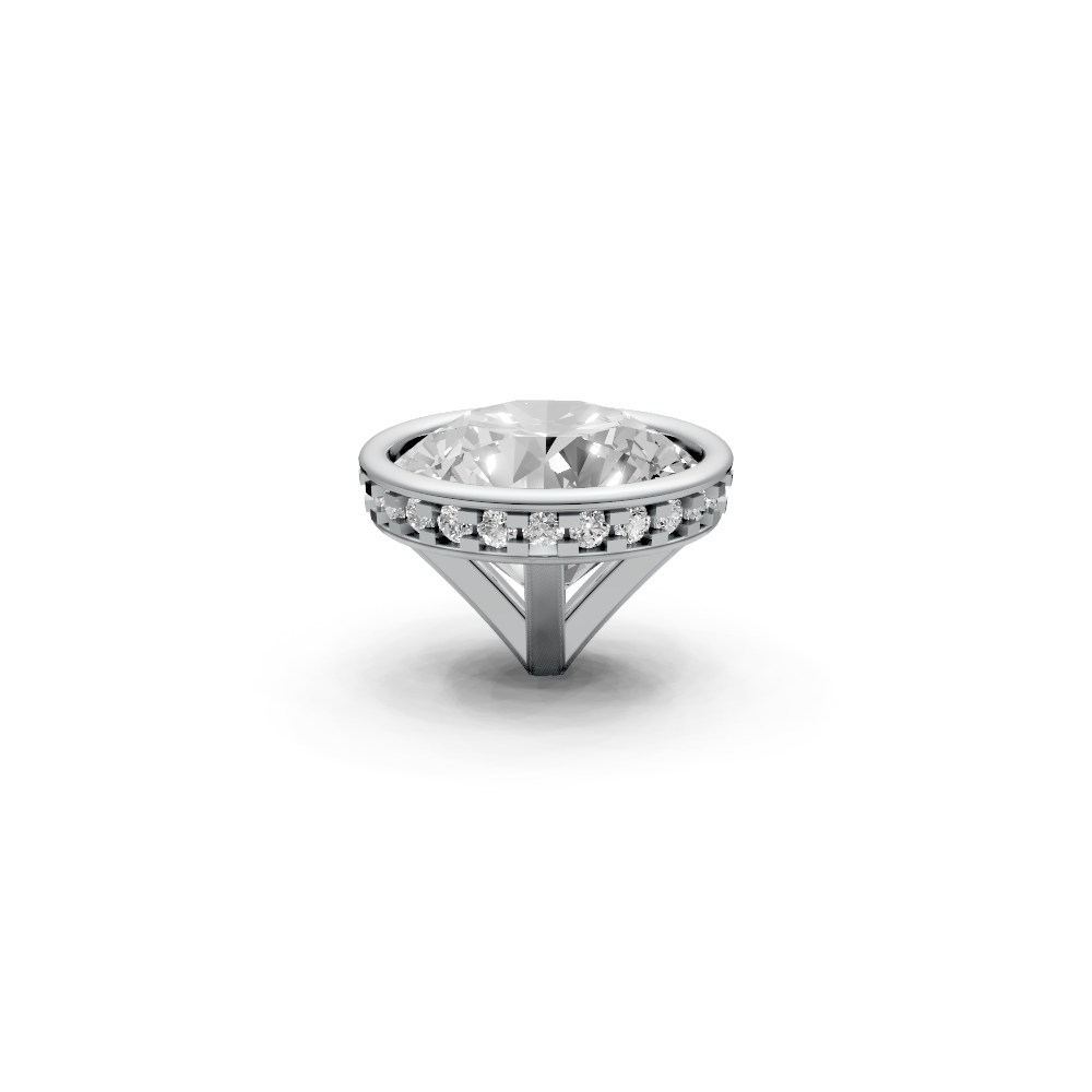 Round 2ct Centre Setting with Hidden Halo