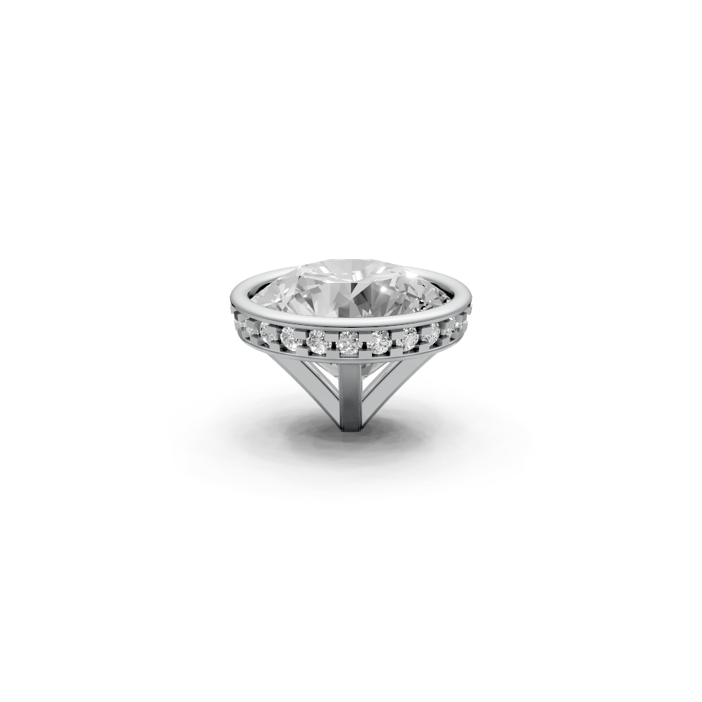 Round 3ct Centre Setting with Hidden Halo