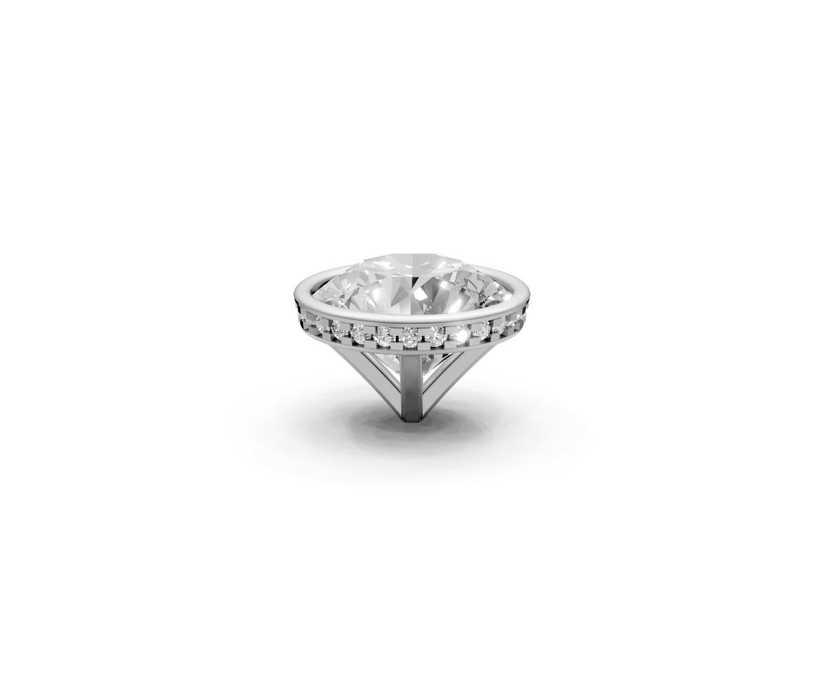 Round 4ct Centre Setting with Hidden Halo