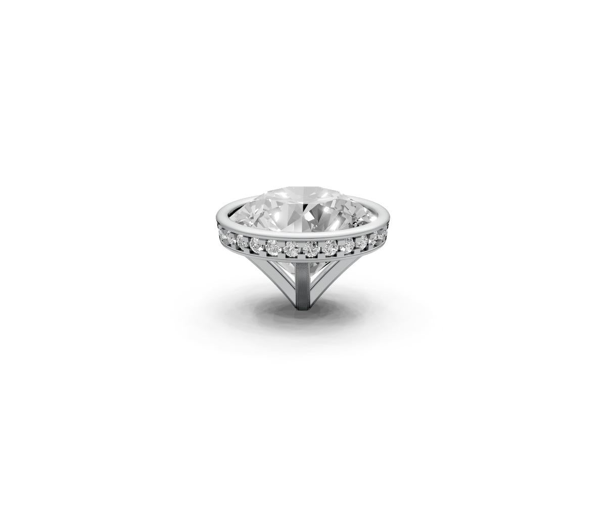 Round 5ct Centre Setting with Hidden Halo