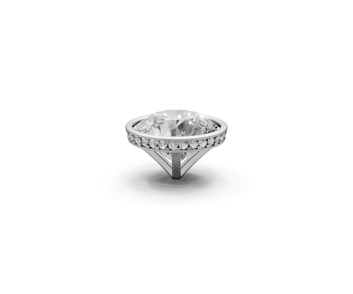 Round 7ct Centre Setting with Hidden Halo