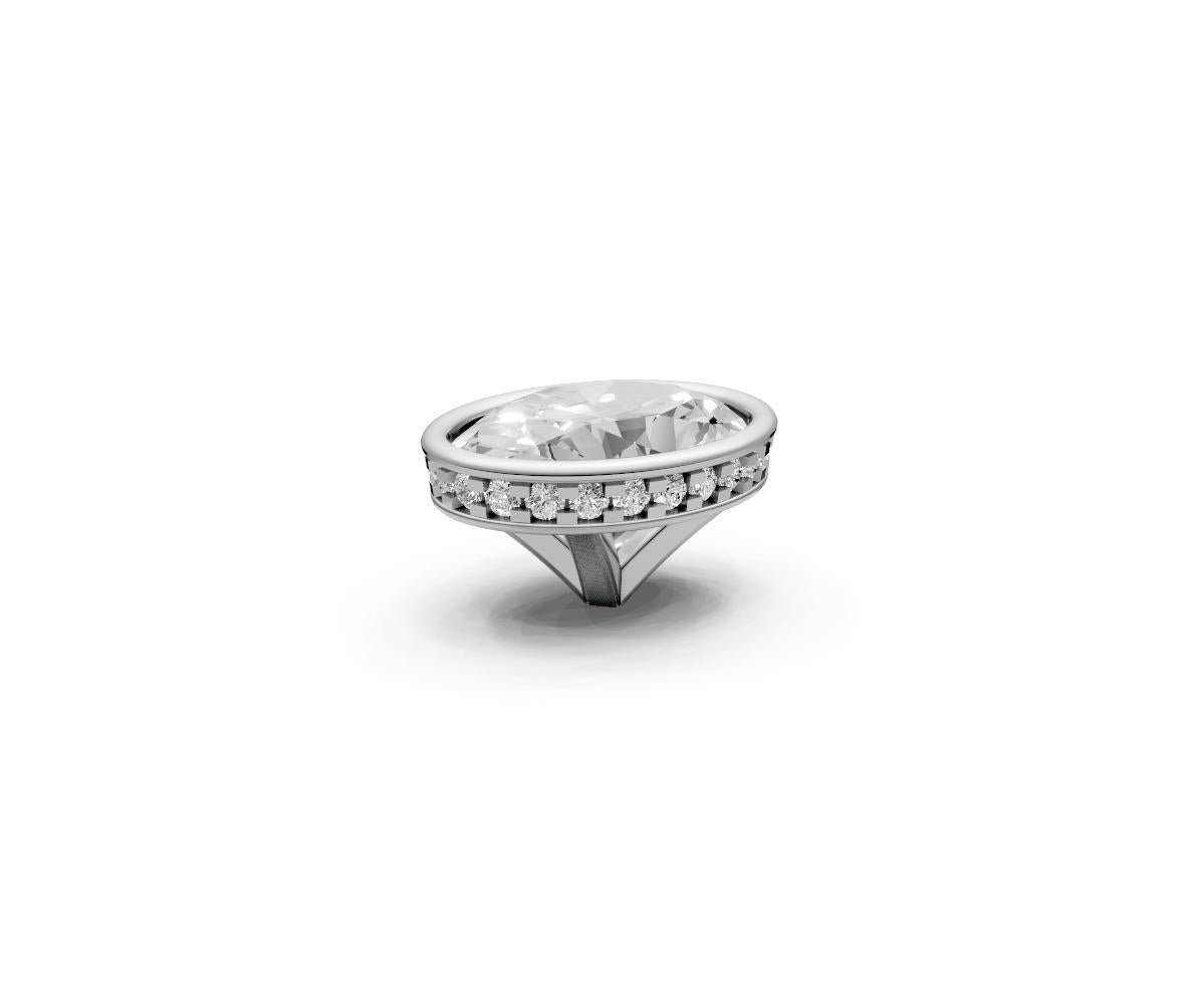 Oval 2ct Centre Setting with Hidden Halo