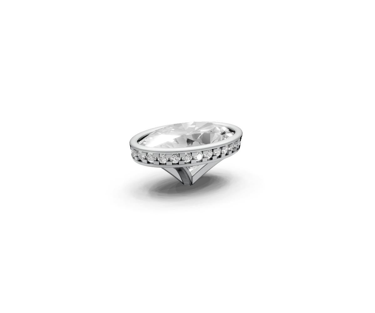 Oval 3ct Centre Setting with Hidden Halo