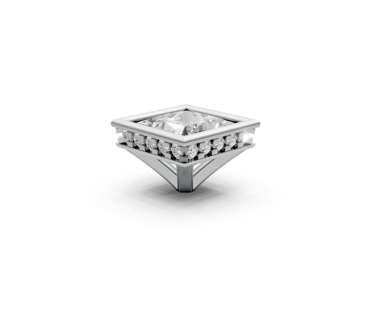 Princess 1ct Centre Setting with Hidden Halo