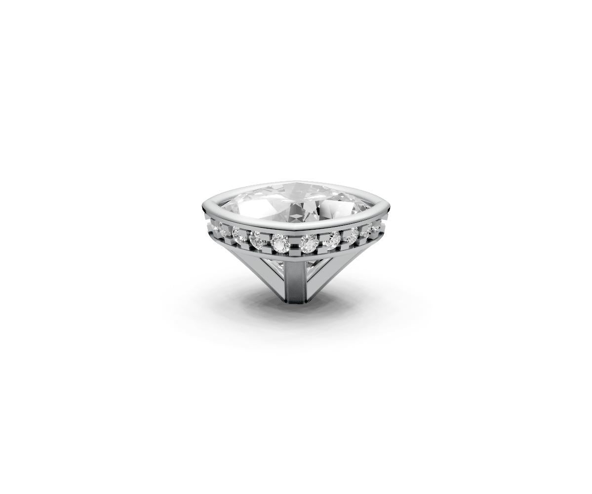 Cushion 2ct Centre Setting with Hidden Halo