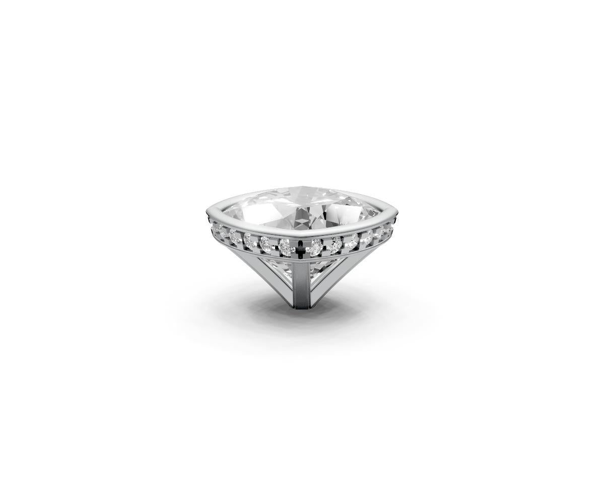Cushion 4ct Centre Setting with Hidden Halo