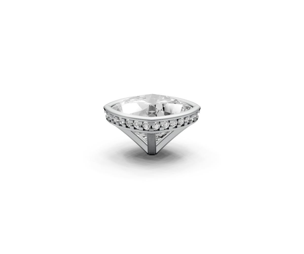 Cushion 5ct Centre Setting with Hidden Halo