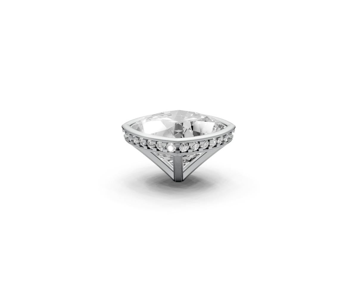 Cushion 7ct Centre Setting with Hidden Halo