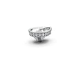 Pear 1ct Centre Setting with Hidden Halo